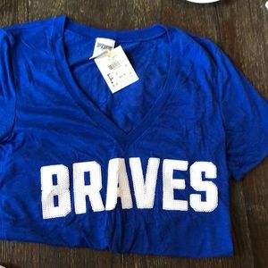 Pink Atlanta Braves baseball t shirt